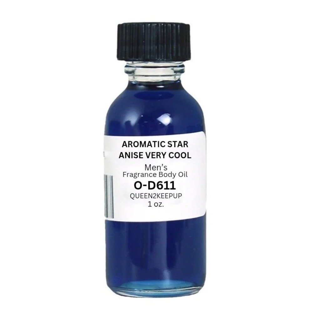 Aromatic Star Anise Very Cool Men's Body Oil Fresh Clean Modern Fragrance 1 oz